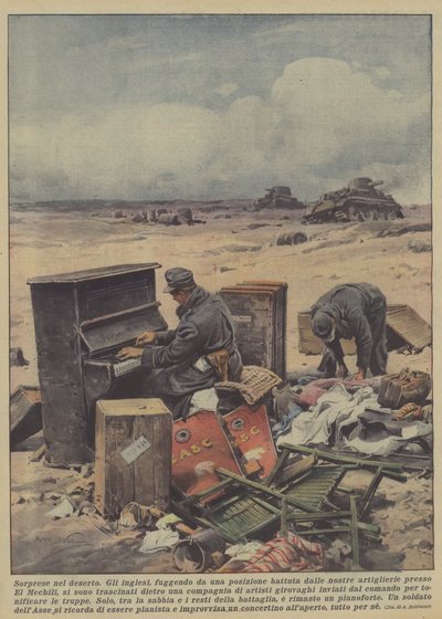 Yllätyksiä autiomaassa (väri litho) tekijältä Achille Beltrame