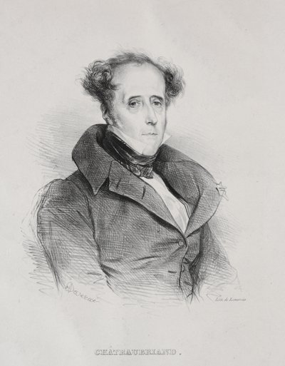 Francois René Auguste Victome de Chateaubriand tekijältä Achille Devéria