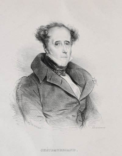 Francois Rene Auguste Victome de Chateaubriand. tekijältä Achille Devéria