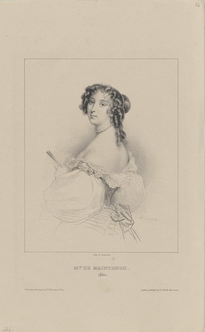 Françoise dAubigné, Marquise de Maintenon 1635-1719, 1830-1840. tekijältä Achille Devéria