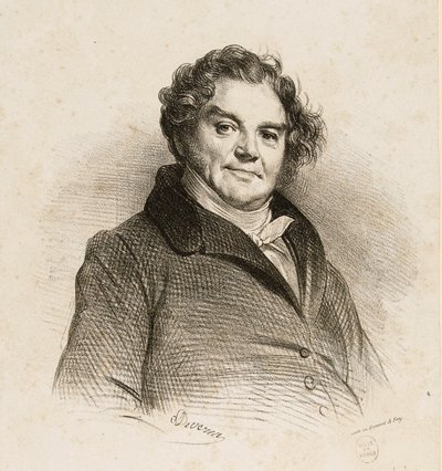 Muotokuva Eugène Vidocqista (1775-1857), seikkailijasta ja turvallisuuspoliisin johtajasta. tekijältä Achille Devéria