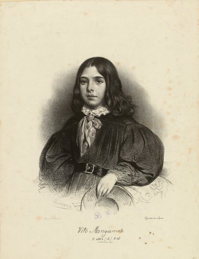Muotokuva Vito Mangiamelesta 1827-1897, 1839. tekijältä Achille Devéria
