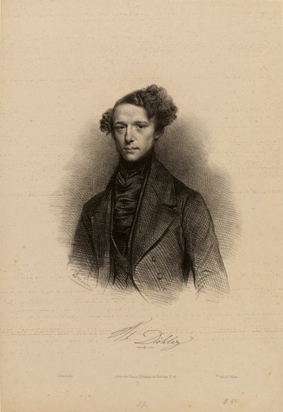 Säveltäjä Theodor Döhlerin muotokuva 1814-1856. tekijältä Achille Devéria