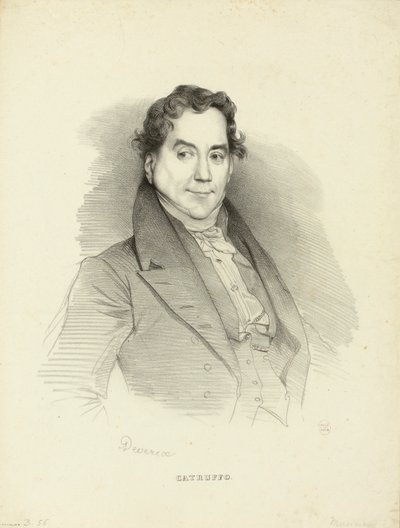 Laulaja ja säveltäjä Gioseffo Catrufon muotokuva 1771-1851, 1830. tekijältä Achille Devéria