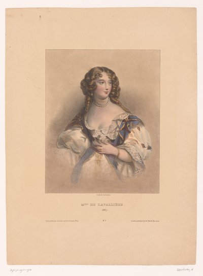 Louise de La Vallieren muotokuva Neiti de Lavallière, 1667 (otsikko esineessä) tekijältä Achille Devéria