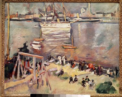 Corvetten sisääntulo Antwerpenin satamassa Othon Frieszin (1879-1949) maalaus 1906 Yksityinen kokoelma tekijältä Achille Emile Othon Friesz