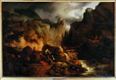 Paysage. Mort de Roland vuonna 778 - Maisema. Rolandin kuolema vuonna 778 ... tekijältä Achille Etna Michallon