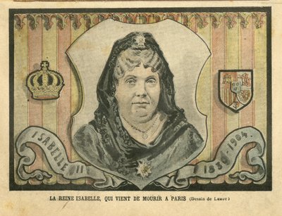 Kuva Achille Lemotista (1846-1909) Le Pelerinissä, 24.4.2004 - Kuningatar Isabelle, joka juuri kuoli Pariisissa - Pariisi, Espanja, monarkia, ulkomainen suvereeni - Espanjan Isabella II (1830-1904) tekijältä Achille Lemot