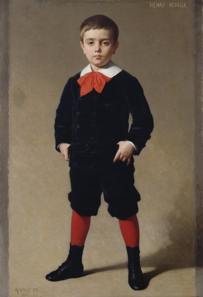 Muotokuva Henri Achillesta, taiteilijan pojasta, 1881. tekijältä Achille Zo