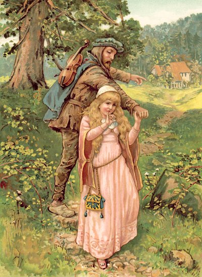 Prinsessa ja kerjäläinen (chromolitho) tekijältä Ada Dennis