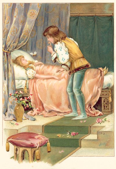 Kuningatar mehiläinen (chromolitho) tekijältä Ada Dennis