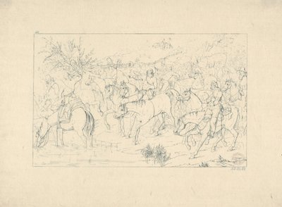 El retorn del general Stuart de Pennsilvània dels gravats de la guerra confederada, 1861-63. finlandès tekijältä Adalbert John Volck