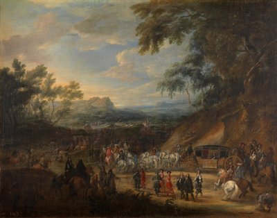 Luis de Benavides Carrillo, Caracenan markiisi ja hänen seurueensa. tekijältä Adam Frans van der Meulen