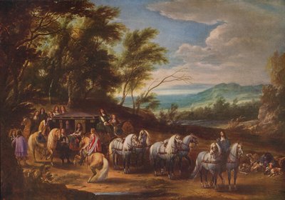Philippe Francois dArenberg tapaa joukkoja, 1662, 1915 tekijältä Adam Frans van der Meulen
