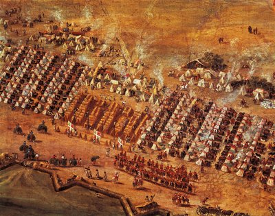 Maastrichtin piiritys, yksityiskohta Adam Van Der Meulenilta tekijältä Adam Frans van der Meulen