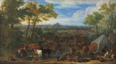 Ludvig XIV:n armeija Tournain edustalla vuonna 1667 tekijältä Adam Frans van der Meulen