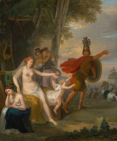 Hectors jäähyväiset Andromachelle, 1760. tekijältä Adam Friedrich Oeser