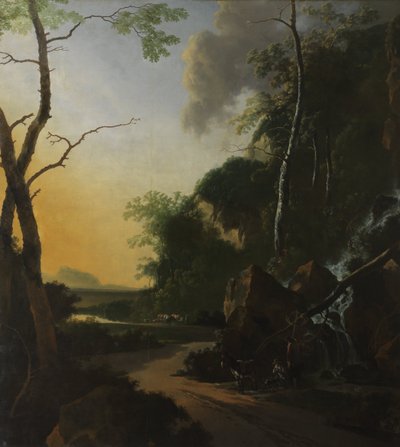 Italianate maisema ja rapukalastajat tekijältä Adam Pynacker
