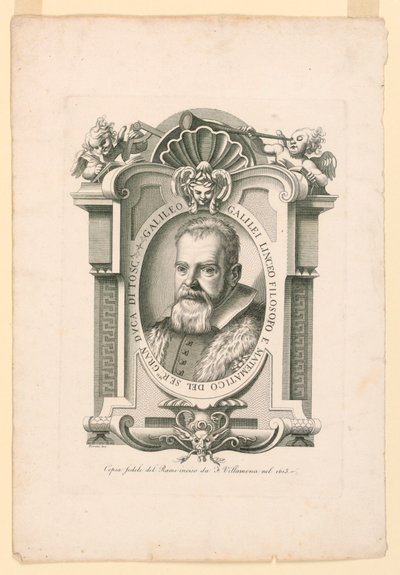 Galileo Galilein (1562-1642) muotokuva tekijältä Adamo Fioroni, active first half of 19th century