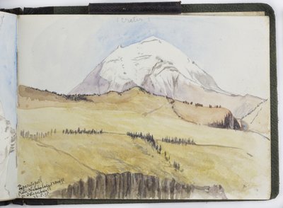 Luonnoskirja vesiväreistä, piirustuksia ja muistiinpanoja, Meksiko, 1896-1898 (akvarelli) tekijältä Adela Breton
