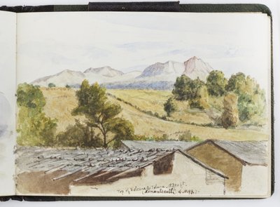 Luonnoskirja vesiväreistä, piirustuksia ja muistiinpanoja, Meksiko, 1896-1898 (akvarelli) tekijältä Adela Breton
