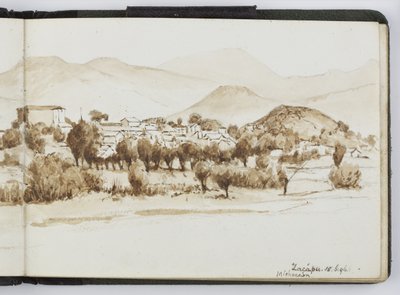 Luonnoskirja vesiväreistä, piirustuksia ja muistiinpanoja, Meksiko, 1896-1898 (akvarelli) tekijältä Adela Breton