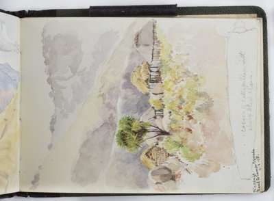 Luonnoskirja vesiväreistä, piirustuksia ja muistiinpanoja, Meksiko, 1896-1898 (akvarelli) tekijältä Adela Breton