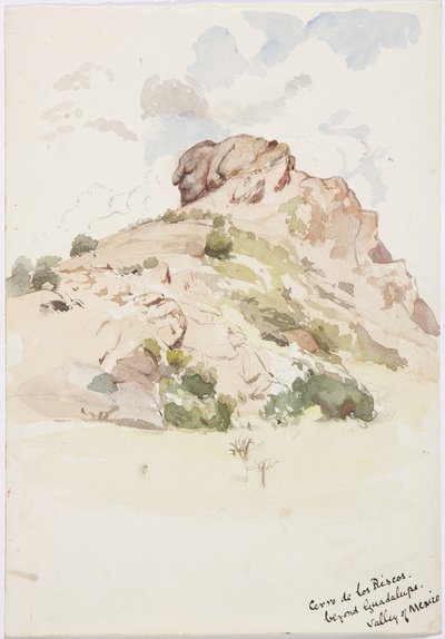 Näkymä - Cerro de los Riscos, Guadalupen ulkopuolella, Meksiko (akvarelli) tekijältä Adela Breton