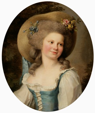 Madame Dugazon 1755-1821 Babetina komediassa Blaise ja Babet tai Kolmen maanviljelijän sarja. tekijältä Adelaide Labille Guiard