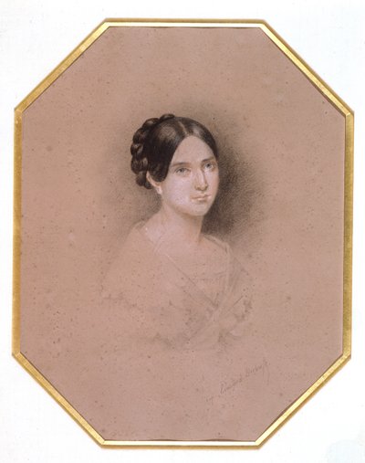 Leopoldine Hugon (1824-43) muotokuva (piirustus) tekijältä Adele Julie Hugo