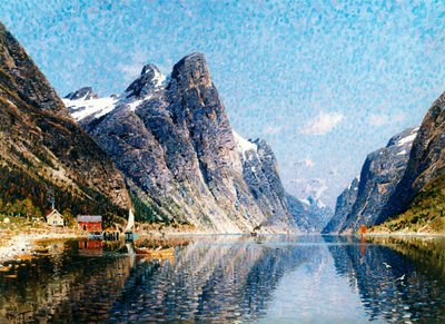 Norjalainen vuonokohtaus". tekijältä Adelsteen Normann