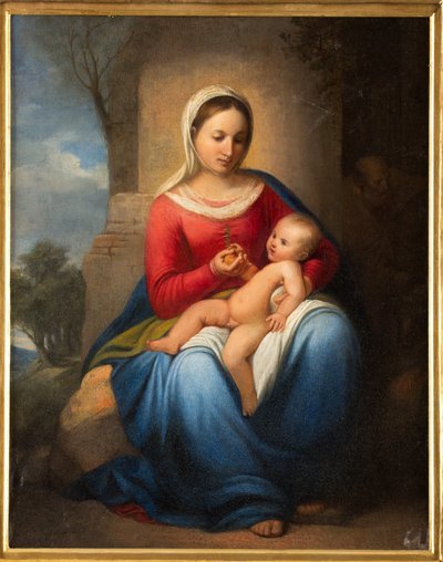 Madonna ja Jeesus-lapsi (öljy kankaalle) tekijältä Adeodato Malatesta or Malatesti