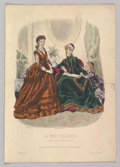 Nro 51, La Mode Illustrée, 1869. tekijältä Adèle Anaïs Colin