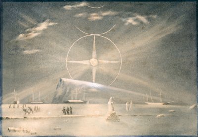 Para Selance eli arktinen kuu, n. 1850-51 (akvarelli). tekijältä Admiral Pelham Aldrich