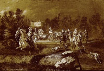 Pietari II Pietarhovissa tekijältä Adolf Charlemagne