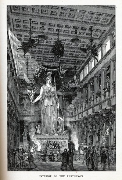 Parthenonin sisustus, 1882 tekijältä Adolf Closs