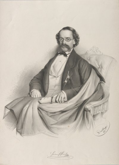 Muotokuva viulisti ja säveltäjä Heinrich Proch 1809-1878, 1857. tekijältä Adolf Dauthage