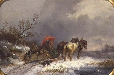 Kelkka talvella tekijältä Adolf Schmidt