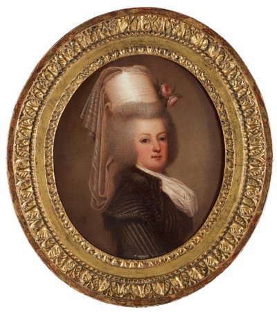 Muotokuva Ranskan kuningatar Marie Antoinettesta 1755-1793, 1789 tekijältä Adolf Ulrich Wertmuller
