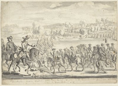 Saksien armeija kulki Veikselin yli 8. joulukuuta 1715 tekijältä Adolf van der Laan