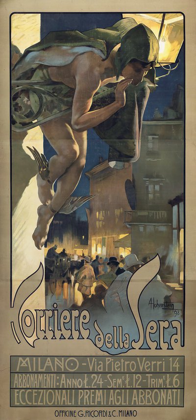 Corriere della Sera, 1898. tekijältä Adolfo Hohenstein