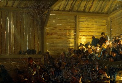 Talonpoikateatteri Tirolissa, 1859 tekijältä Adolph Menzel