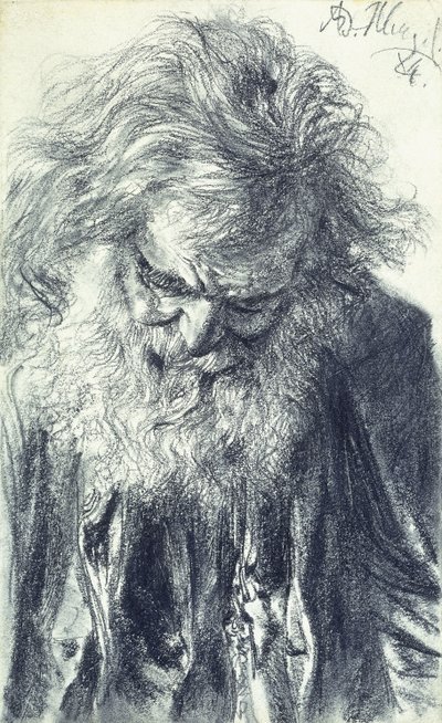 Vanhan miehen muotokuva, 1884 tekijältä Adolph Menzel