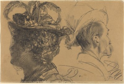 Miehen ja naisen päät tekijältä Adolph Menzel