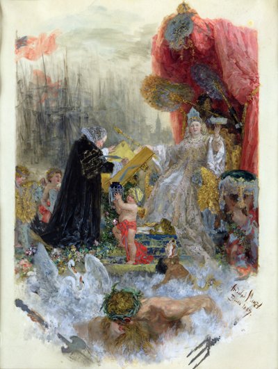 Hampurin kaupungin kunniakansalaisuusasiakirja, 1887 tekijältä Adolph Menzel