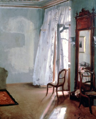 Huone parvekkeella, 1845 tekijältä Adolph Menzel