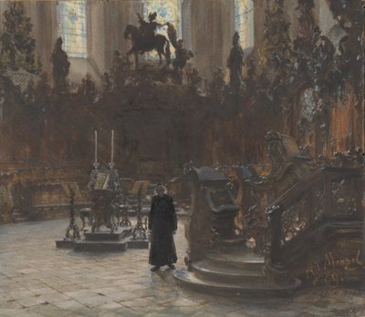 Mainzin katedraalin kuorotalot, 1869. tekijältä Adolph Menzel