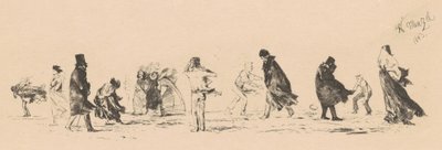 Nimetön (Hahmot kovassa tuulessa) tekijältä Adolph Menzel