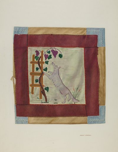 Applique Coverlet Detail, c. 1941. tekijältä Adolph Opstad
