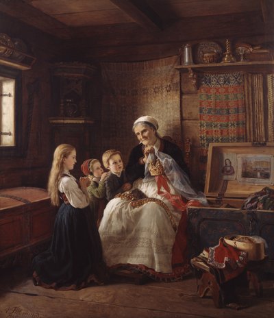 Isoäidin hääkruunu tekijältä Adolph Tidemand